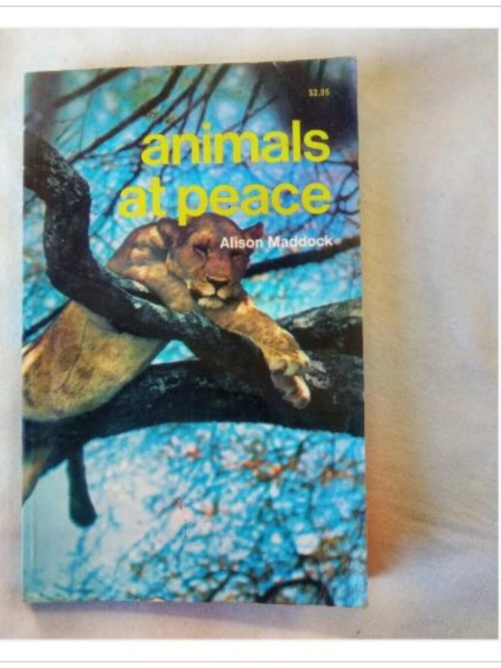 Animals at Peace Alison Maddock 1971 First U.S. Edition Paperback Book Vintage